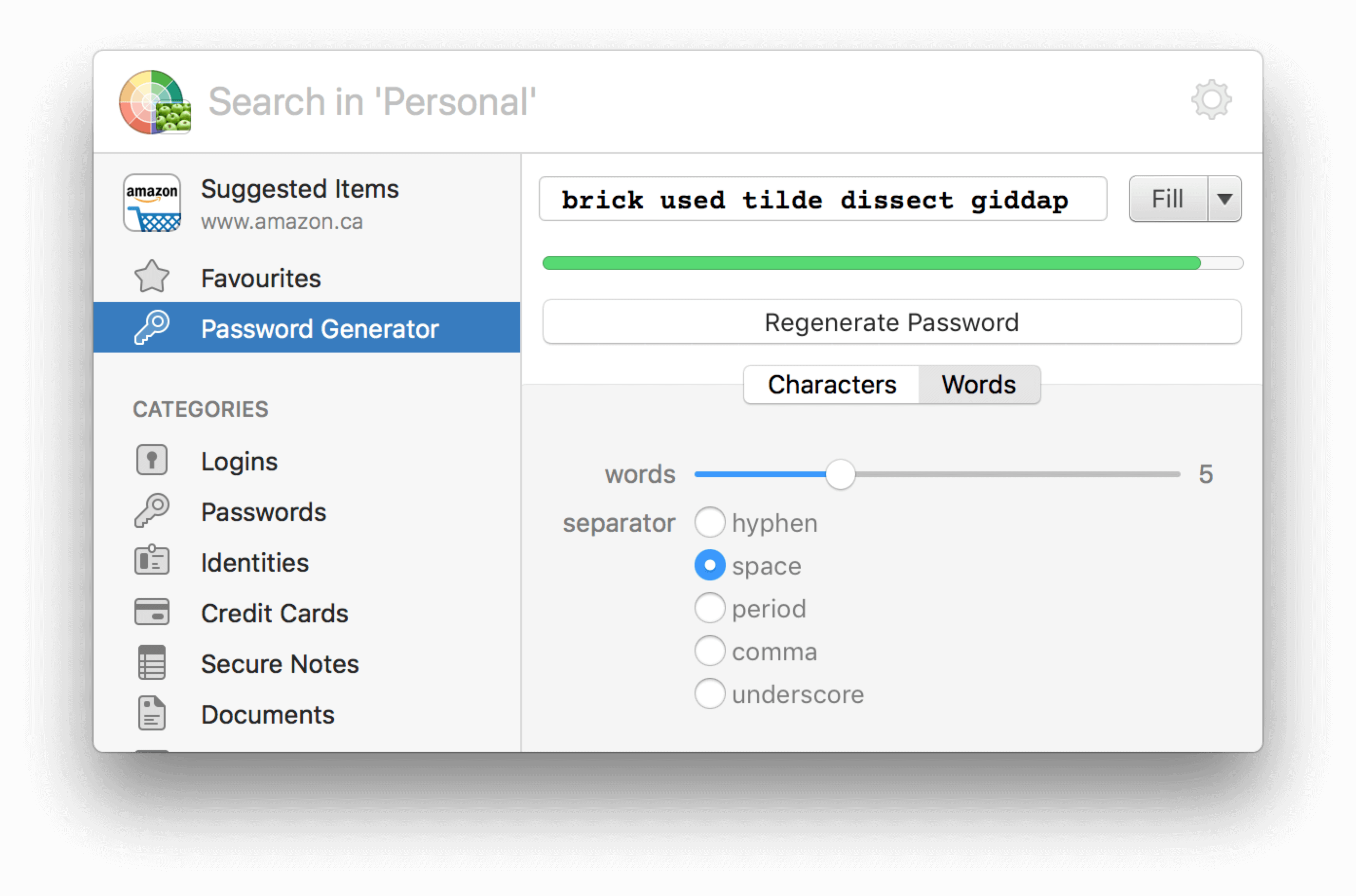 The 1Password password generator The 1Password password generator